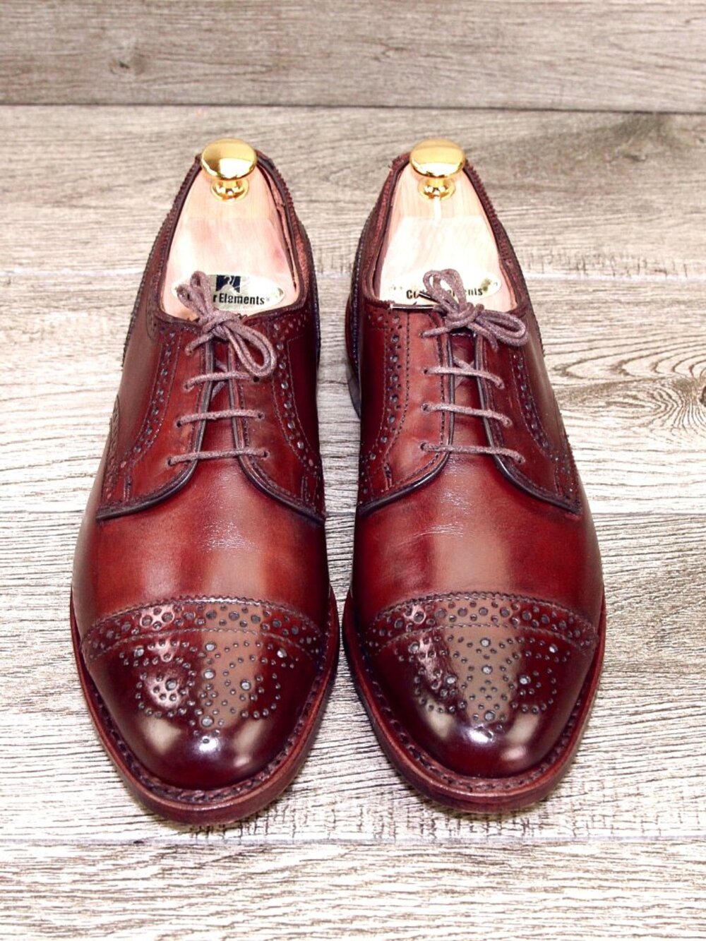 * NIB * $375 Allen Edmonds 6TH AVENUE Derby 7.5 D Dark Chili * add $15 new Trees - Picture 2 of 13